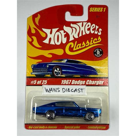 Hot Wheels Classics Series 1 1967 Dodge Charger Blue Flame Shopee Malaysia