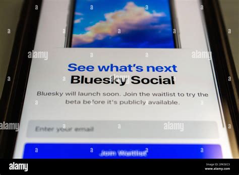 Vancouver Canada Mar 29 2023 Bluesky Social Website Seen In Iphone
