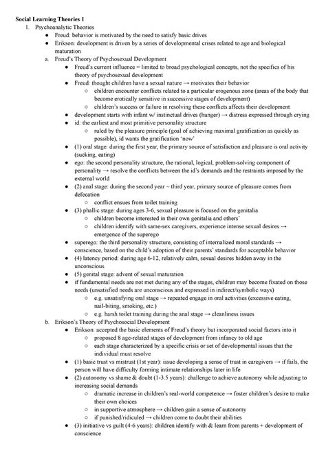 Dev Psych Textbook Summary Exam Part Social Learning Theories