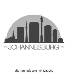 Johannesburg Skyline Silhouette Skyline Stamp Vector Stock Vector ...