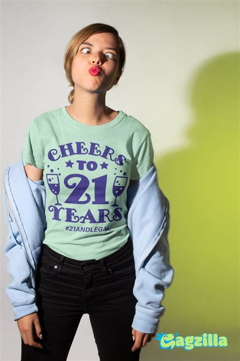 Funny 21st Birthday T Shirt 21 And Legal T Cheers To 21 Etsy Uk