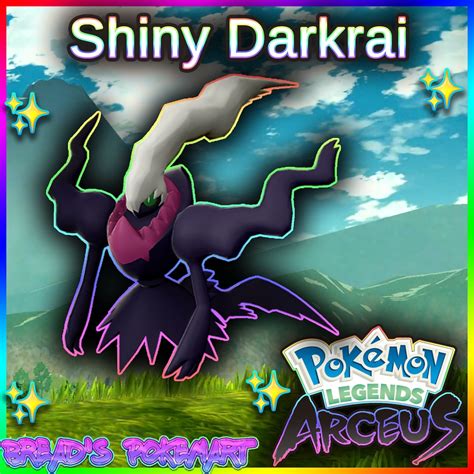 Shiny Darkrai Best Stats Pokemon Legends Arceus Fast Etsy