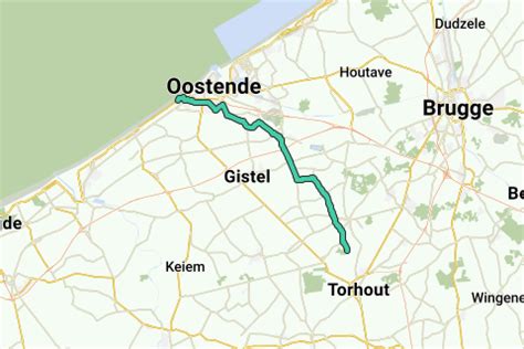 Oostende Torhout Km Recreatieve Fietsroute Routeyou