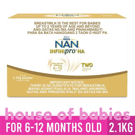 Nan Infinipro Ha Two Kg Months Old Milk Supplement Lazada Ph