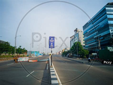 Image Of Empty Road At Mindscape As Cm Kcr Extended The Lockdown In