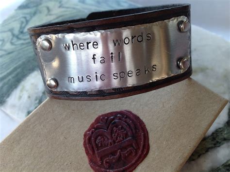 Custom Leather Bracelet Personalized Leather Cuff Bracelet Etsy