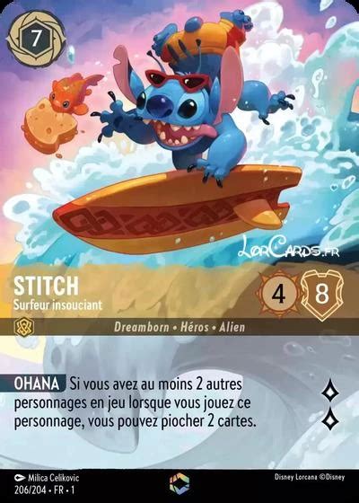 206 204 FR 1 Stitch Surfeur Insouciant LorCards Fr