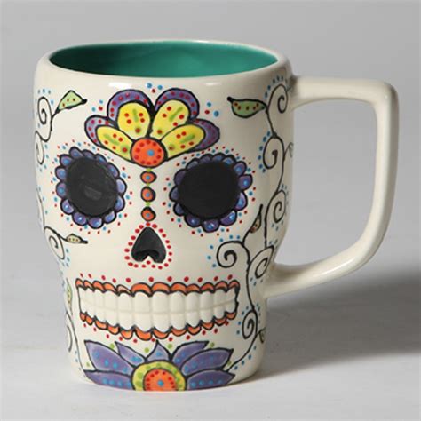 Mayco-Ceramic-Bisque-ready-to-paint-Sugar Skull Mug