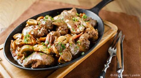 Tasty Beef Liver With Mushrooms Recipe