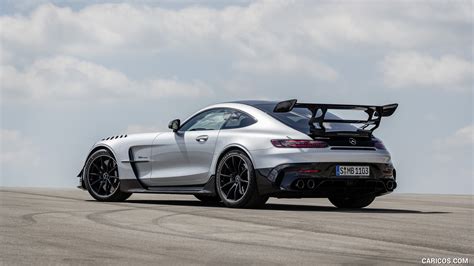 2021 Mercedes-AMG GT Black Series (Color: High Tech Silver) - Rear Three-Quarter | Caricos