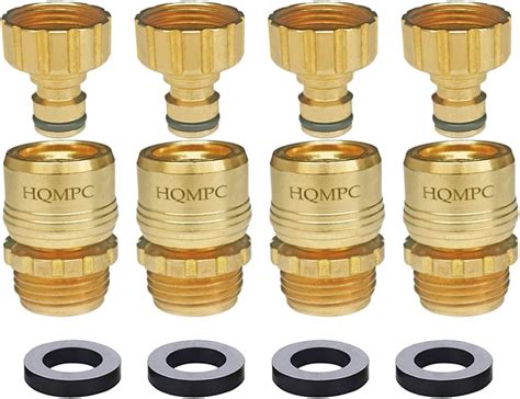 HQMPC Lead Free Garden Hose Quick Connect Solid Brass Quick Connector