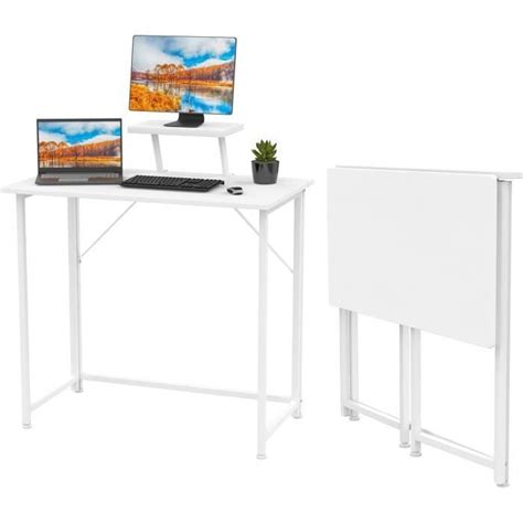 PIPIPOXER Table De Bureau Pliante Bureau D Ordinateur Pliable