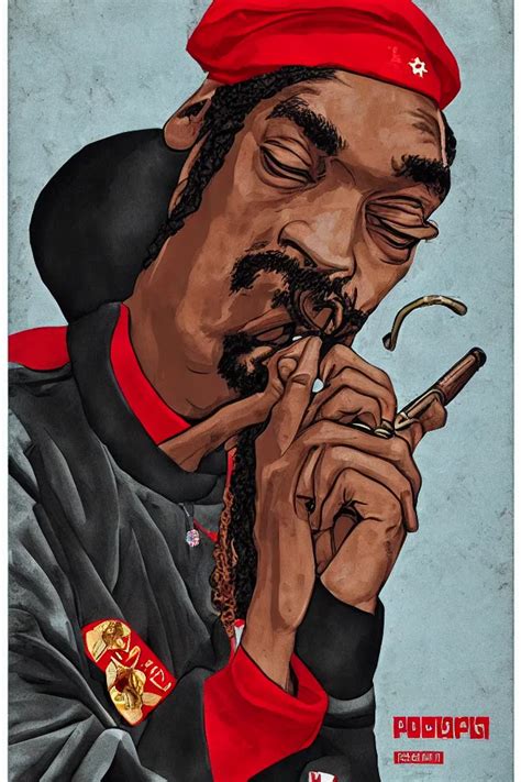 An Epic Socialist Realism Poster Of Communist Snoop Stable Diffusion