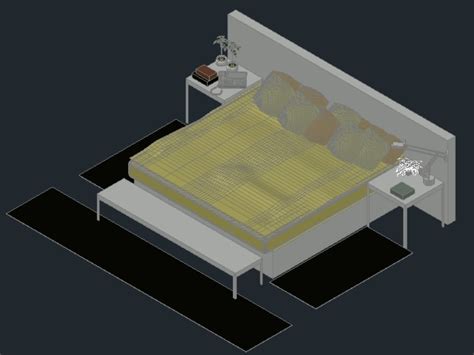 3d Bed In Autocad Cad Download 5411 Kb Bibliocad