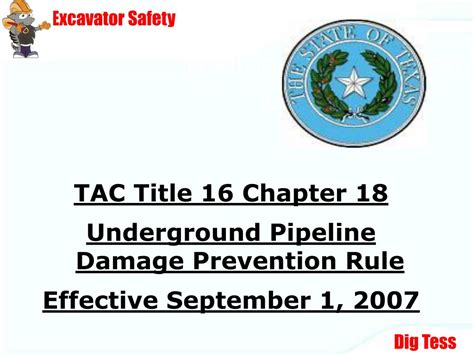 Ppt Texas Excavation Safety System Presents Powerpoint