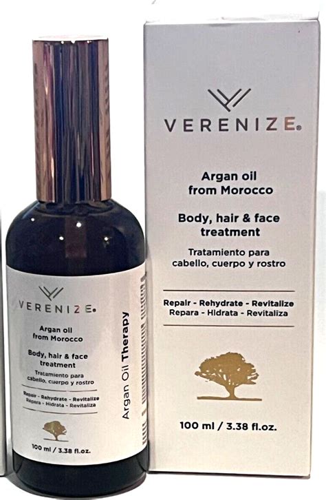 Verenize Argan Oil From Morocco Body Hair Face Treatment Oz