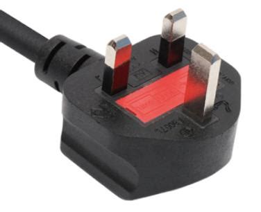 Uk British Power Cord Bs Molded A A A Fuse Plug