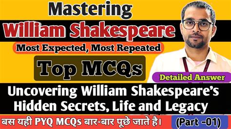 Top Mcqs On William Shakespeare Most Important MCQs Biography