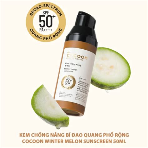 Kem Chống Nắng Bí Đao Cocoon Winter Melon Suncreen Spf50 Pa 50mlkem Chống Nắng Bí Đao