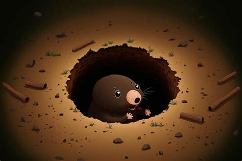 Cartoon Mole Hole