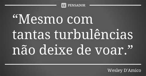 “mesmo Com Tantas Turbulências Não Wesley Damico Pensador