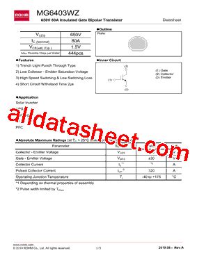 MG6403WZ Datasheet(PDF) - Rohm