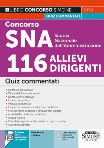 Manuale Quiz Concorso Sna Per Allievi Dirigenti Edizioni Simone