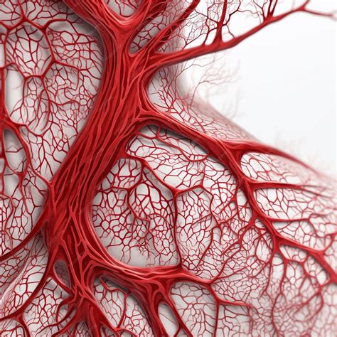 Premium Photo | A close up of a human heart with the veins visible.