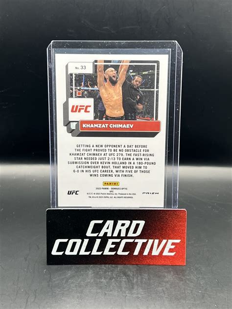 KHAZMAT CHIMAEV 2023 PANINI DONRUSS OPTIC UFC RED PARALLEL 199 33 EBay