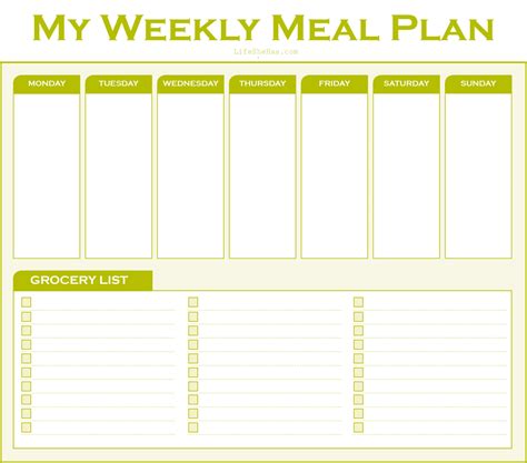 A Free Printable Grocery List And Meal Planner Grocery List Printable | Images and Photos finder