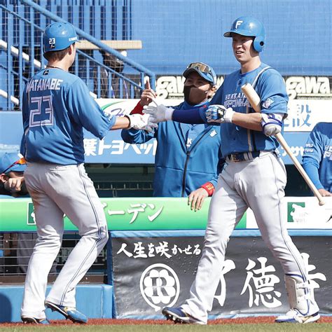 【日本ハム】新庄ビッグボス采配的中 1死一、三塁エンドラン内野ゴロで得点 好調のロッテ石川から ライブドアニュース