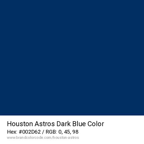 Houston Astros Brand Color Codes