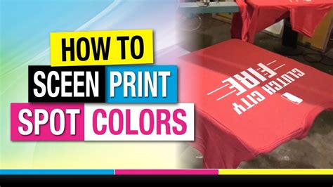 How To Screen Print Spot Colors On Color Tee Shirts Youtube