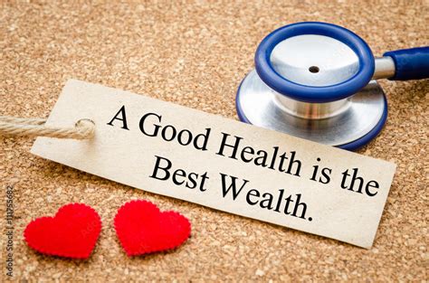 A Good Health Is The Best Wealth Stock Photo Adobe Stock