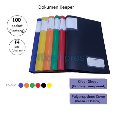 Jual Map Plastik F4 File Dokumen Keeper F4 Clear Holder F4 Folio