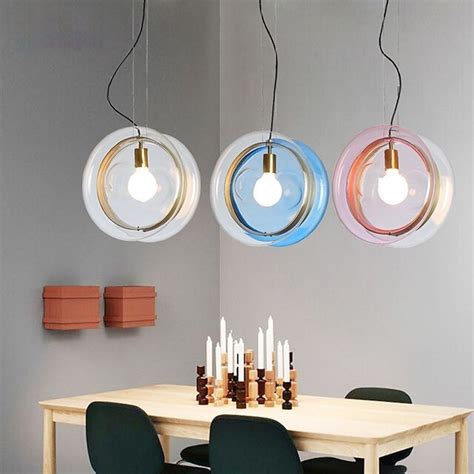 Moderne Loftslampe Macaron Glas Industriel Gammeldags Led Kreativ Loft