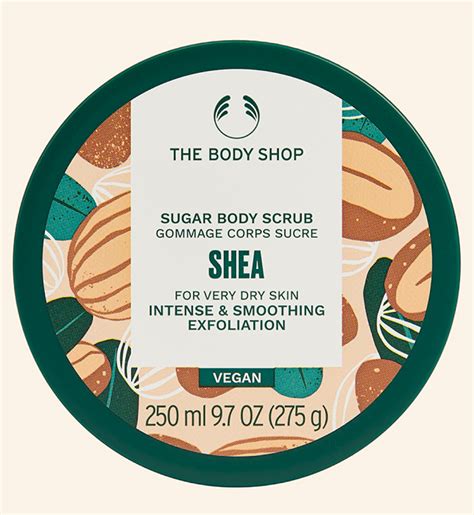 body shop sugar body scrub shea medoget