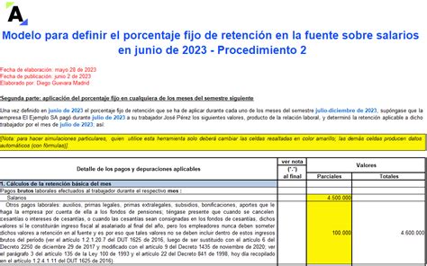 Liquidador en Excel del porcentaje fijo de retención en la fuente sobre