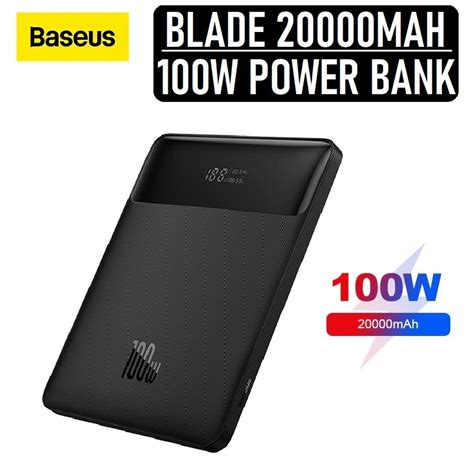 Baseus Blade 100w 20000mah Power Bank Fast Charge Digital Display Quick