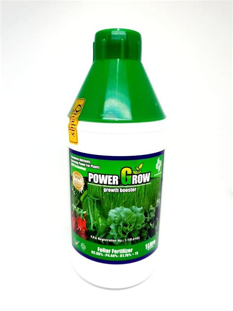 Power Grow Organic Foliar Fertilizer Green Red Liter For Growth