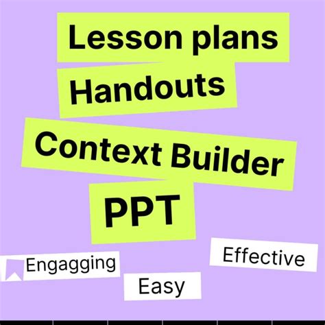 Create Engaging Lesson Planhandoutppt And Context Builder By