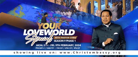 Your Loveworld Specials Season Phase With Pastor Chris Christ Embassy