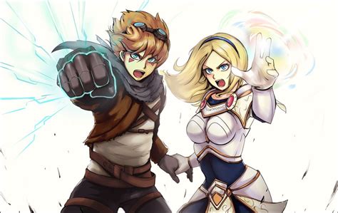 Ezreal and Lux - League of Legends Fan Art (36429081) - Fanpop