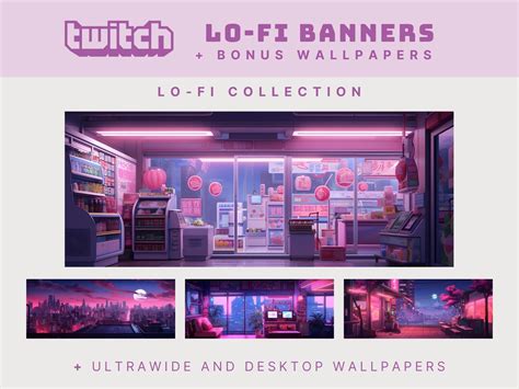 Pink Lofi Twitch Stream Banner Anime Lofi Twitch Banner Pink Anime ...