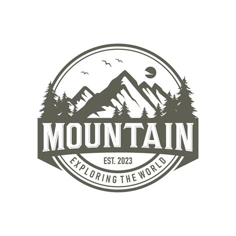 Illustration Vectorielle De Montagne Logo Design Vecteur Premium