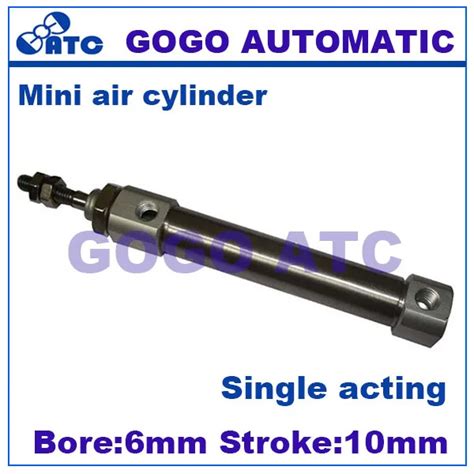 GOGO High Quality Mini Pneumatic Cylinder Stainless Steel 6mm Bore 10mm