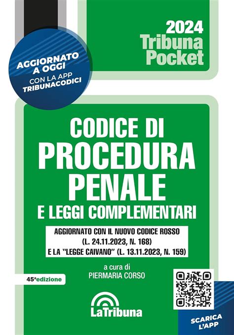 Codice Di Procedura Penale E Leggi Complementari 1 2024 Italiano