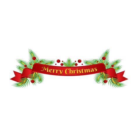 Merry Christmas Banner Vector Design Images, Merry Christmas Banner Png ...