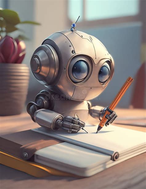 Artificial Intelligence Writing Robot Stock Illustrations 981