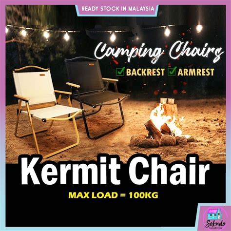 Foldable Kermit Chair Camping Outdoor Beach Fishing Folding Camp Hiking